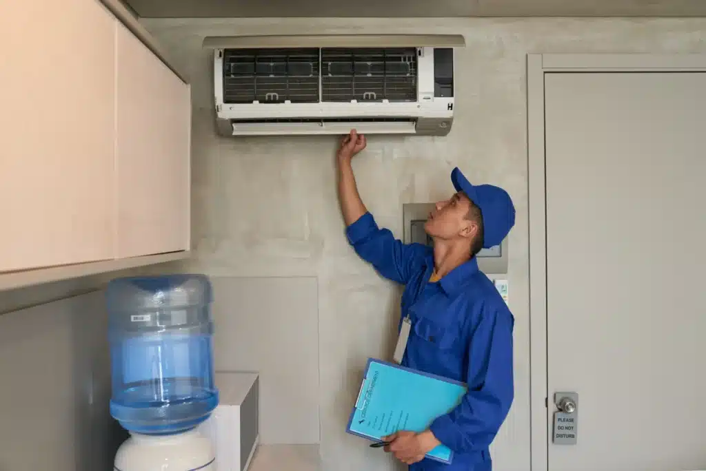 checking air conditioner